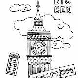Coloring Pages Monuments Coloriage Londres sketch template