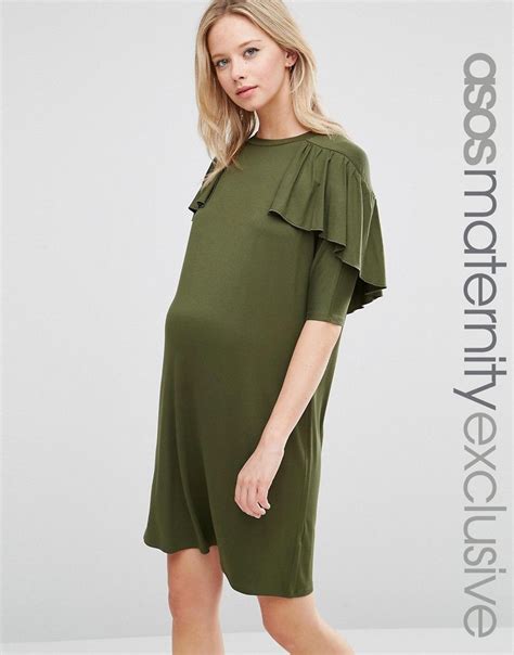 asos maternity  shirt dress  ruffle asos maternity stylish maternity maternity tops