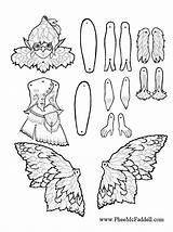 Pheemcfaddell Coloring Puppet Paper Fairy Pages Byrd Puppets Vines Fairies Crafts Cut sketch template