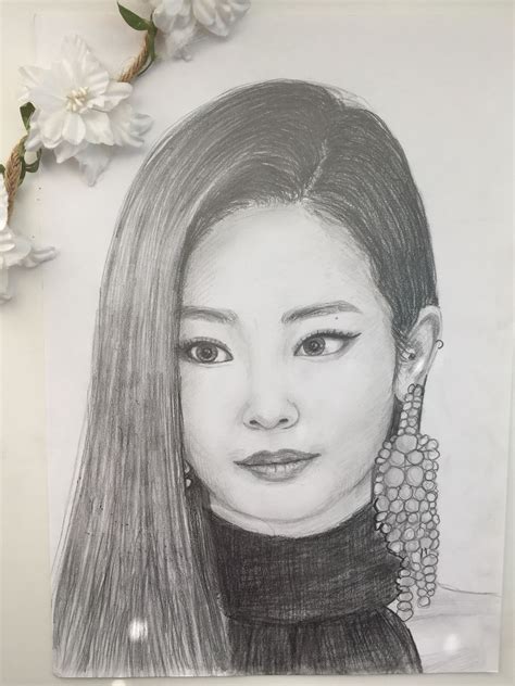 blackpink kpop fanart art artwork jennie lisa rose jisoo görüntüler ile kara kalem