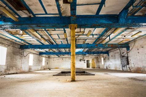 industrial building interior support structure stock photo image