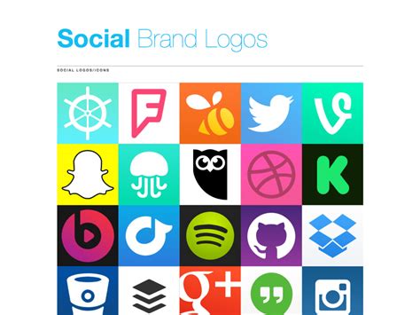 social media brand logos sketch freebie   resource