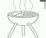Barbecue Bbq Coloring Food Pages Printable Gif Utensils sketch template