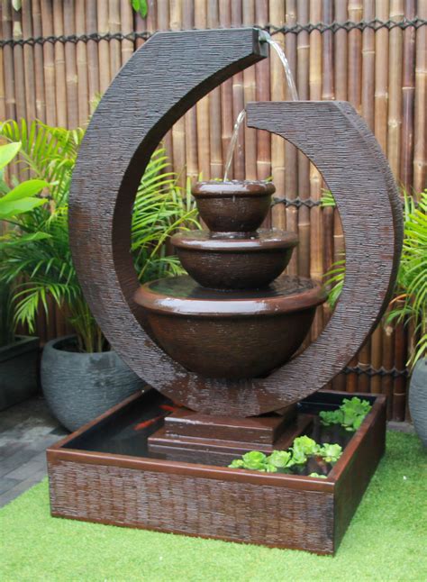 large eclipse fountain backyard water feature large outdoor