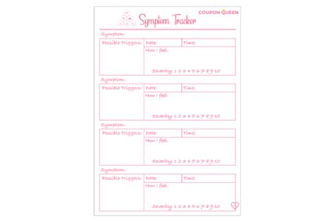 printable symptom tracker