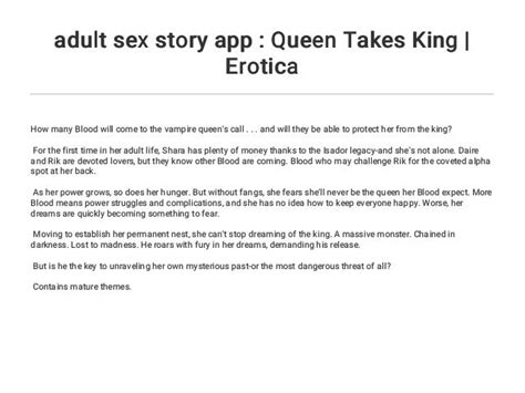adult sex story app queen takes king erotica