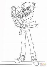 Personagem Colorir Jaden Yuki Magician Colorironline sketch template