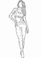 Tumblr Coloring Body Pages Lady sketch template