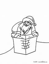 Chimney Coloring Santa Designlooter 84kb 470px Nicholas Falling Sliding Saint Down Into sketch template