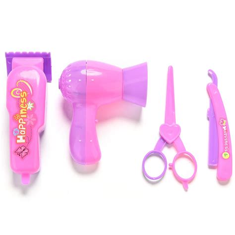 4 Pcs Set Girls Ts Eyebrow Razor Hair Dryer Scissors For Barbies