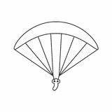 Paraglider Icon Outline Dreamstime Flat Parachute Line Background Stock sketch template