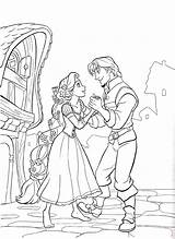 Raiponce Rapunzel Flynn Princesse Tangled Ancenscp Colouring Bisou Amoureux Adulte Coloriages sketch template