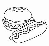 Burger Pages Coloring Getcolorings Top sketch template