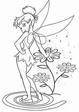 Tinkerbell Coloring Pages Print Easy Fairy Tulamama sketch template