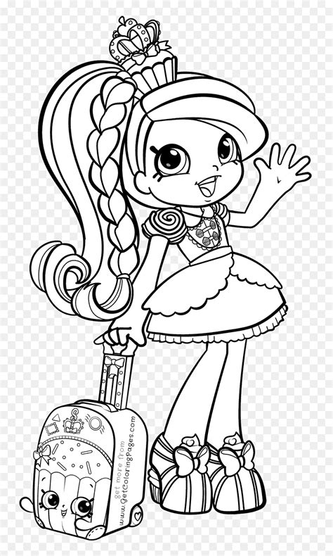 shopkins shoppies coloring pages hd png  vhv