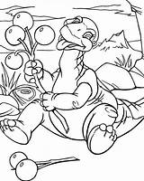 Coloring Foot Dinosaur sketch template