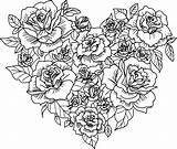 Roses Coloring Pages Heart Skull Getcolorings Cool Printable sketch template