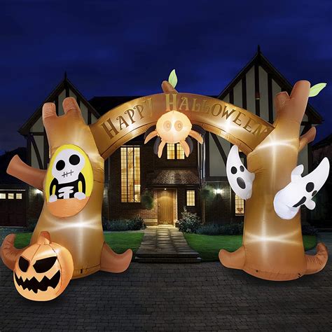 ottoy  ft wide halloween inflatables tree archway  pumpkins