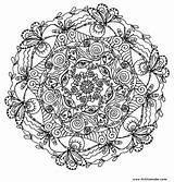 Coloring Pages Mandala Printable Awesome Adults Library Clipart Advanced sketch template