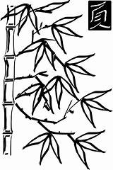 Bamboo Clip Coloring Pages Tree Svg Clipart Leaves Drawing Plant Chinese Printable Clker Kids Palm Simple Visit Tag Vector Svgsilh sketch template