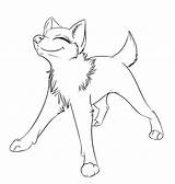 Lineart Canine sketch template