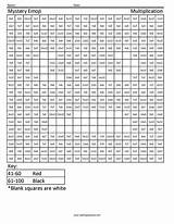 Emoji Multiplication Addition Division Coloring Squared sketch template