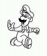 Coloring Luigi Pages Printable Popular sketch template
