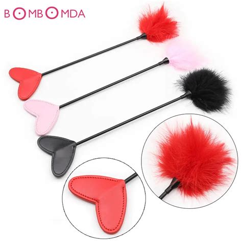 sex bird feather love whip clit tickler spanking sex toy feather