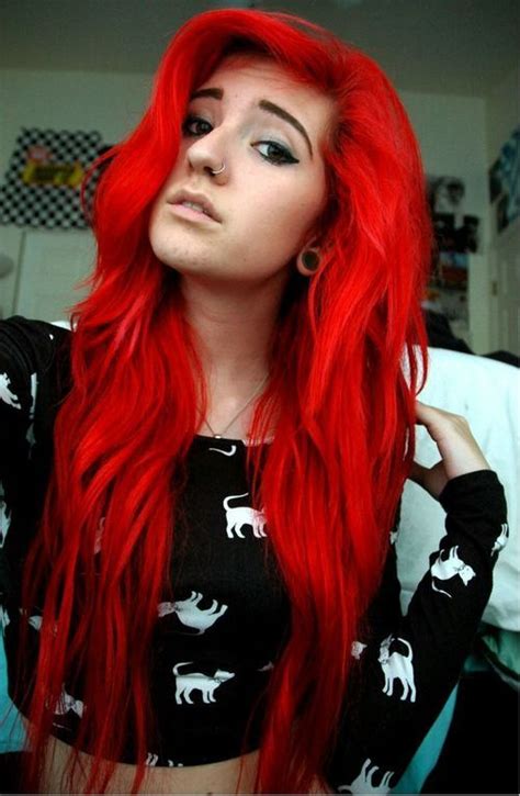 hair color ideas  bright red hair