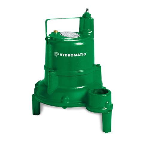 hydromatic pump hydromatic shefm submersible effluent pump  hp  ph manual  cord