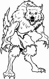 Loup Garou Personnages Coloriages sketch template