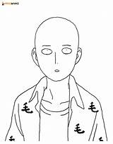 Saitama Genos sketch template