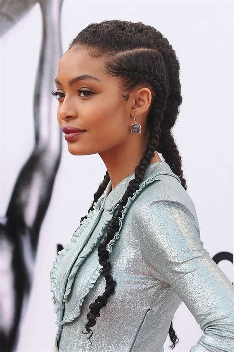 Celebrities With Natural Hair Cool Braid Hairstyles