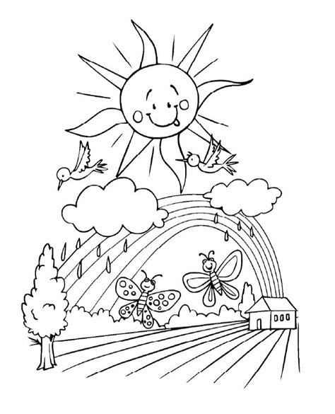 places  find  printable spring coloring pages