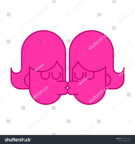Lesbians Kissing Lgbt Love Girls Kiss 스톡 일러스트 1197611812