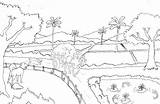 Pemandangan Gunung Sawah Mewarnai Sketsa Hewan Petani Objek Lucu Membajak Kerbau Pohon Sapi Harian Nusantara Kibrispdr Hits Suasana Langit Warna sketch template