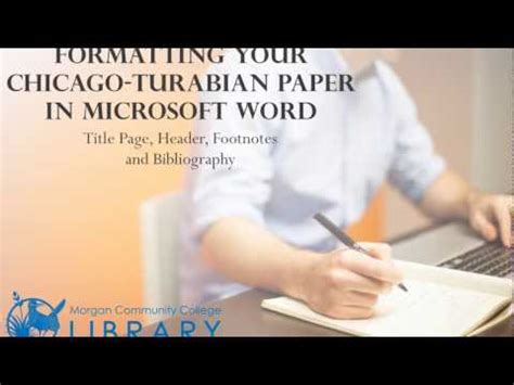 formatting  chicago turabian paper  microsoft word youtube