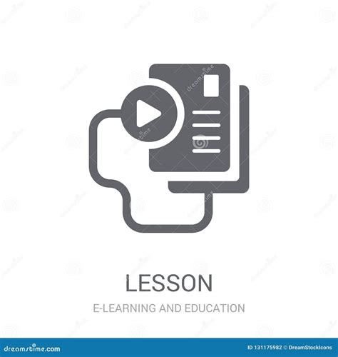 lesson icon trendy lesson logo concept  white background  stock