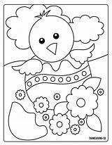 Coloring Easter Pages Printable Spring Kids Sheets Chick Print Chicken Egg Fun Book Thanksgiving Sunny Monster Preschool Popular Sweet sketch template