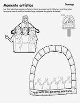 Furnace Fiery Crafts Bible Coloring Abednego Pages Story Kids Meshach Shadrach School Sunday Los Amigos Fire Activities Tres sketch template