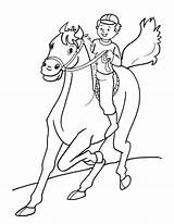 Riding Horse Coloring Pages Enjoying Horseback Color Getdrawings Getcolorings Printable Kids sketch template