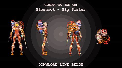 cinema 4d 3ds max bioshock big sister model download
