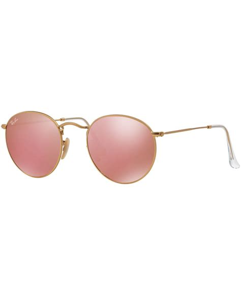 lyst ray ban sunglasses rb3447 50 round metal in metallic