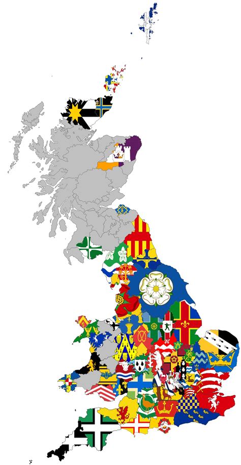 county flags map british county flags