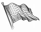 Flag American Coloring Pages Printable Drawing Line States United Getdrawings Kids Popular Gif sketch template