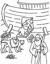Ark Noah Noahs Flood Bibel Mose Colorkiddo Arche Ausmalbild Dornbusch Kirche Malvorlage Departing Activities Getdrawings sketch template