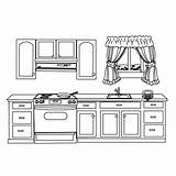 Kitchen Coloring Pages Kids sketch template