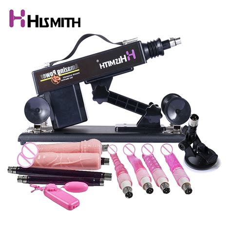 Hismith New Sex Machine Female Masturbation Pumping Gun With 6 Dildos