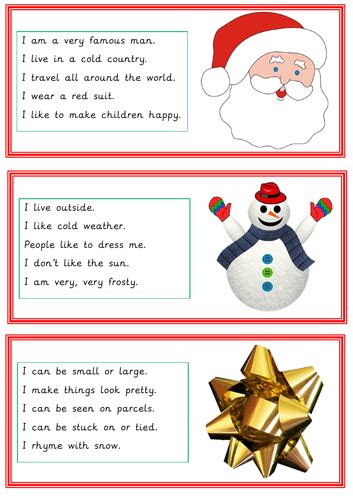 christmas riddles teaching resources