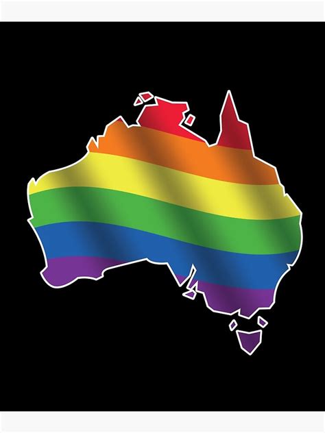 Australia Gay Pride Flag Australian Rainbow Poster By Davincistore21
